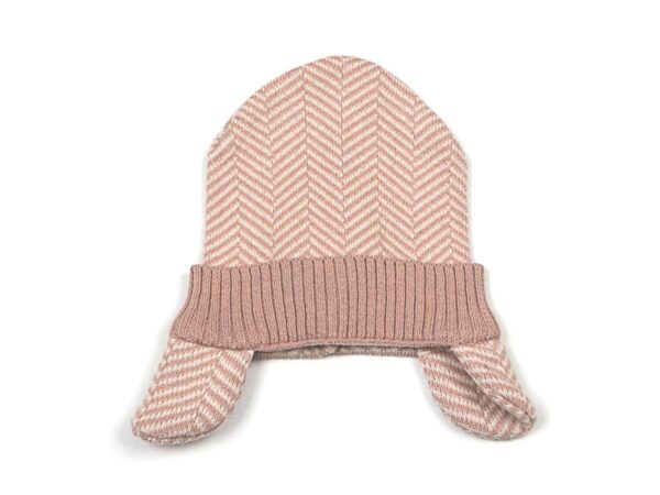 Baby Beanie - Pink Zig Zag