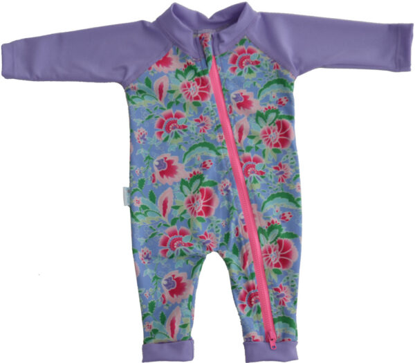 Lilac Floral |  2 way Zip-Ease Swimsuit