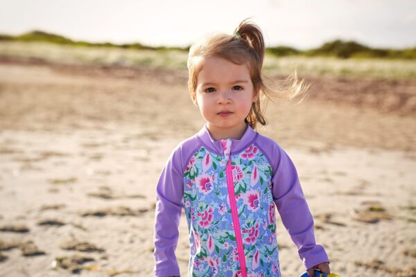 Lilac Floral |  2 way Zip-Ease Swimsuit - Image 2